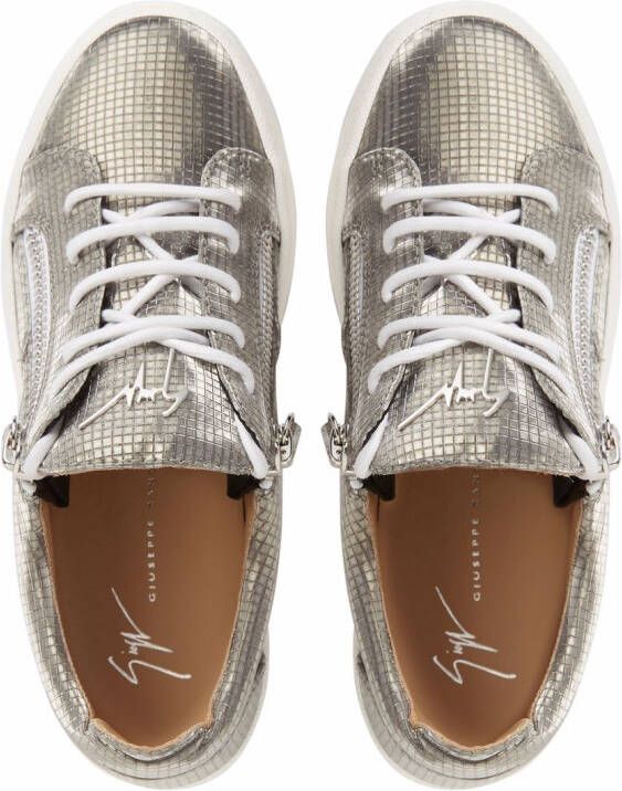 Giuseppe Zanotti Gail metallic sneakers Silver