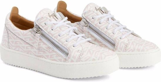 Giuseppe Zanotti Gail monogram leather sneakers White