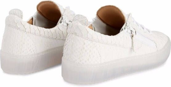 Giuseppe Zanotti Gail snakeskin-textured sneakers White