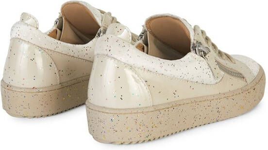 Giuseppe Zanotti Gail sparkle-effect leather sneakers White