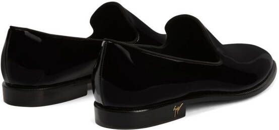 Giuseppe Zanotti Gatien patent leather loafers Black