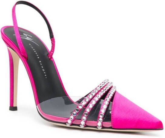 Giuseppe Zanotti gem-embellished 110mm heeled pumps Pink