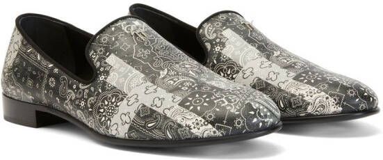 Giuseppe Zanotti Gipsy Lewis bandana-print loafers Black