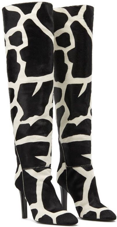 Giuseppe Zanotti giraffe print boots Black