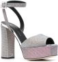 Giuseppe Zanotti glitter-detail heeled 125mm sandals Silver - Thumbnail 2