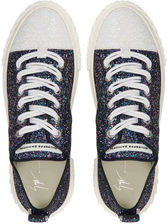 Giuseppe Zanotti glitter low-top sneakers Black