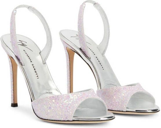 Giuseppe Zanotti glitter slingback 105mm sandals Pink