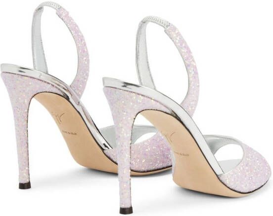 Giuseppe Zanotti glitter slingback 105mm sandals Pink