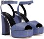 Giuseppe Zanotti glittered platform sandals Blue - Thumbnail 2