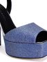 Giuseppe Zanotti glittered platform sandals Blue - Thumbnail 4