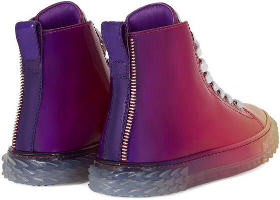 Giuseppe Zanotti gradient effect high-top sneakers Red