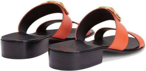 Giuseppe Zanotti Gregorie double-strap sandals Orange