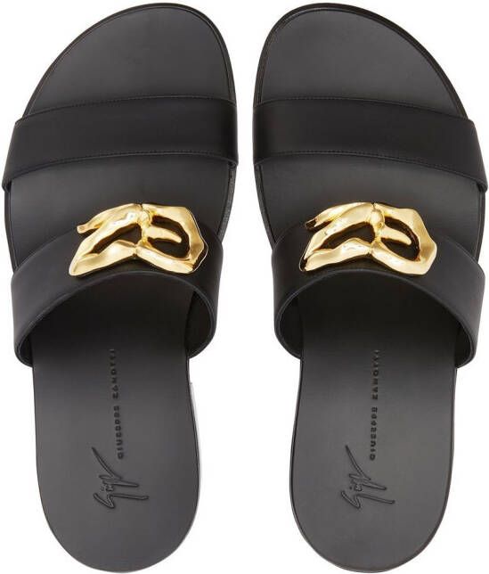 Giuseppe Zanotti Gregorie leather sandals Black