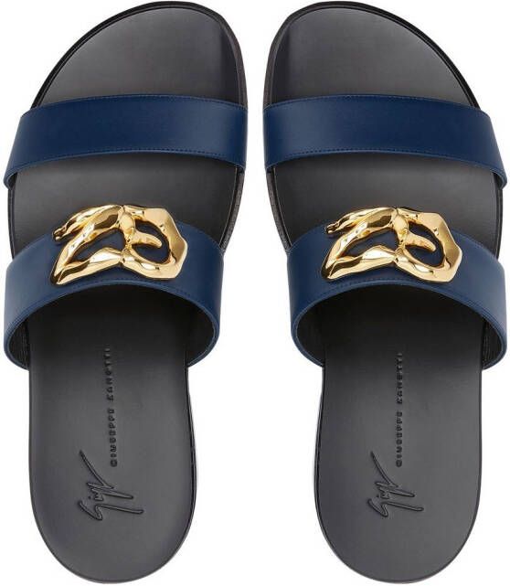 Giuseppe Zanotti Gregorie leather sandals Blue
