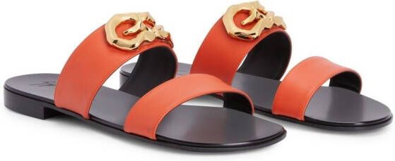 Giuseppe Zanotti Gregory double-strap sandals Orange