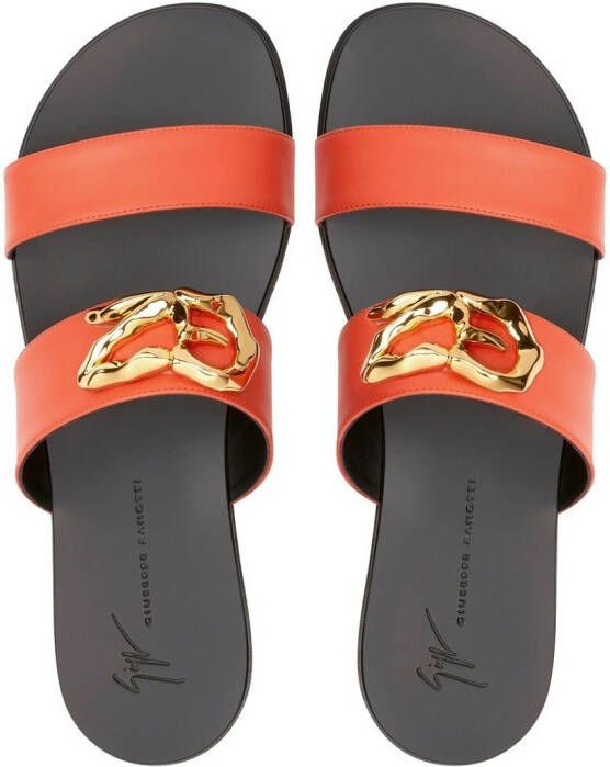 Giuseppe Zanotti Gregory double-strap sandals Orange