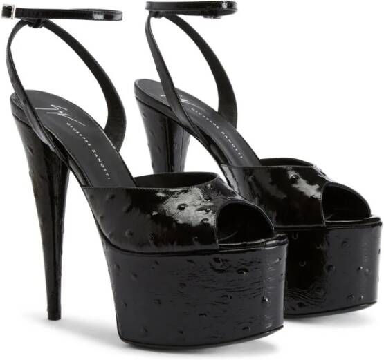 Giuseppe Zanotti Gz Aida 150mm leather sandals Black