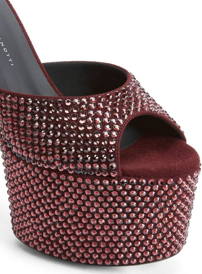 Giuseppe Zanotti Gz Aida 150mm mules Red