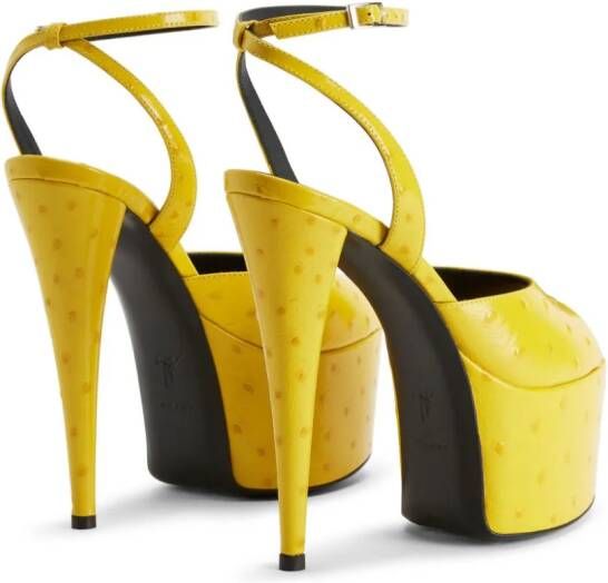 Giuseppe Zanotti Gz Aida 150mm platform leather sandals Yellow