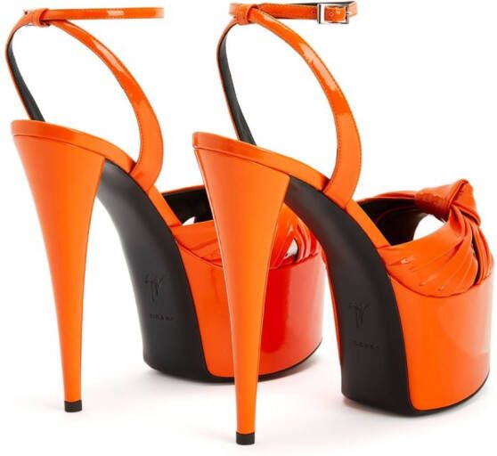 Giuseppe Zanotti GZ Aida 150mm platform sandals Orange