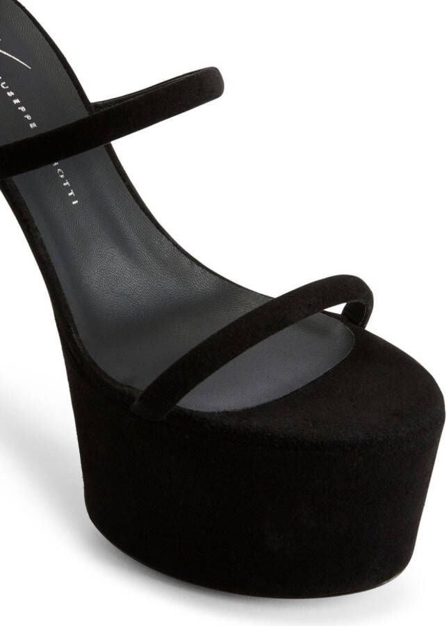 Giuseppe Zanotti GZ-Aida 150mm suede sandals Black