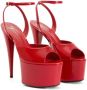 Giuseppe Zanotti Gz Aida 60mm patent open-toe pumps Red - Thumbnail 2