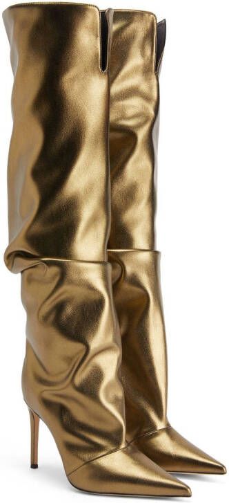 Giuseppe Zanotti Gz Gala 105mm slouchy boots Gold