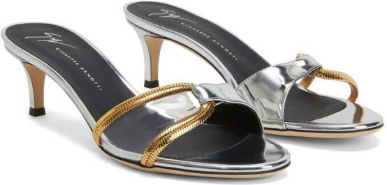 Giuseppe Zanotti Gz Infinity leather sandals Silver