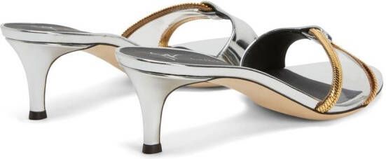 Giuseppe Zanotti Gz Infinity leather sandals Silver