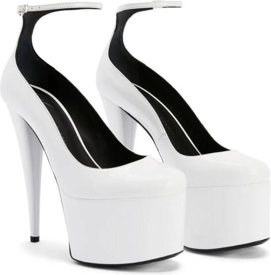 Giuseppe Zanotti Gz-yana 150mm leather sandals White