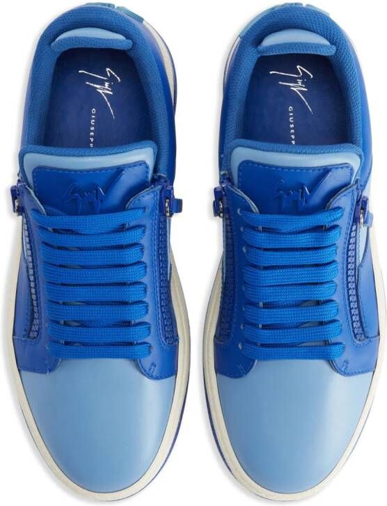 Giuseppe Zanotti Gz94 colour-block leather sneakers Blue