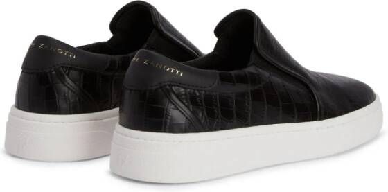 Giuseppe Zanotti Gz94 crocodile-embossed leather sneakers Black