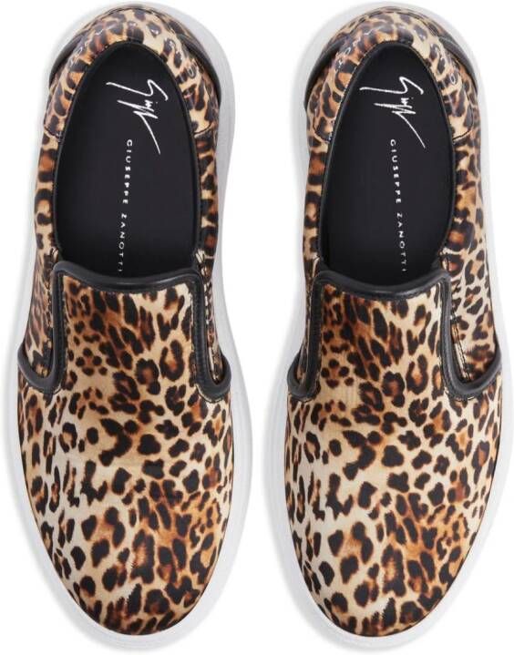 Giuseppe Zanotti GZ94 leopard-print sneakers Brown