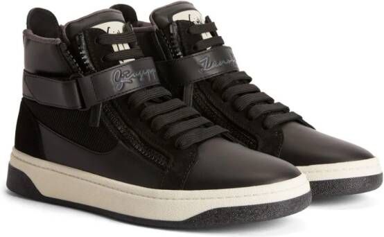 Giuseppe Zanotti Gz94 panelled leather sneakers Brown