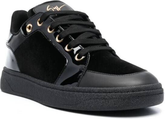 Giuseppe Zanotti Gz94 patent-finish leather sneakers Black