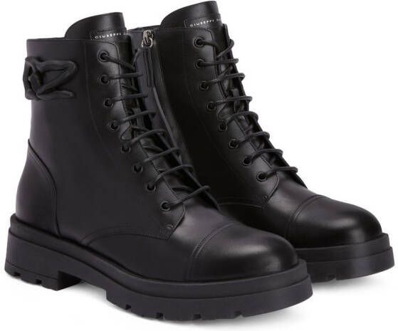 Giuseppe Zanotti Harlock Zalì combat boots Black