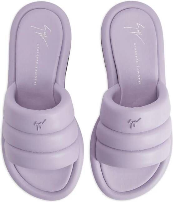 Giuseppe Zanotti Harmande quilted flat sandals Purple