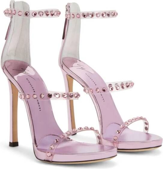 Giuseppe Zanotti Harmony 120mm crystal-embellished sandals Pink
