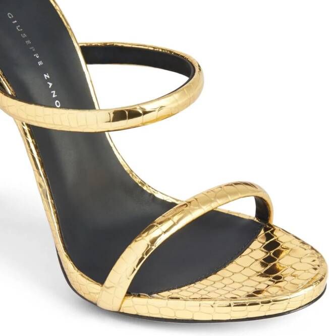 Giuseppe Zanotti Harmony 120mm leather sandals Gold