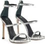 Giuseppe Zanotti Harmony 120mm metallic-effect sandals Silver - Thumbnail 2