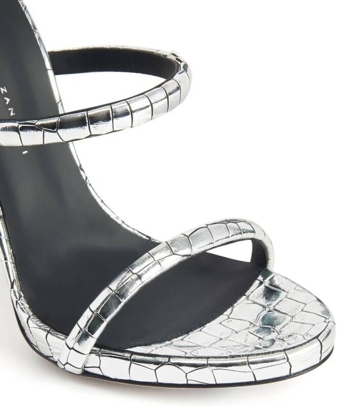 Giuseppe Zanotti Harmony 120mm metallic-effect sandals Silver