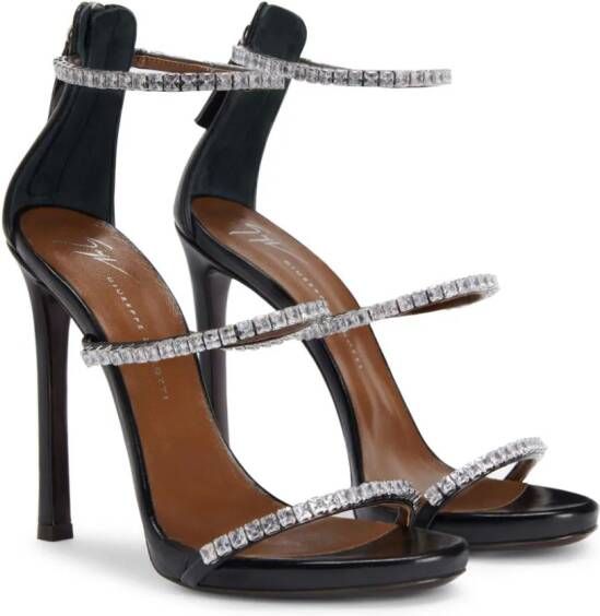 Giuseppe Zanotti Harmony 80mm crystal-embellished sandals Black