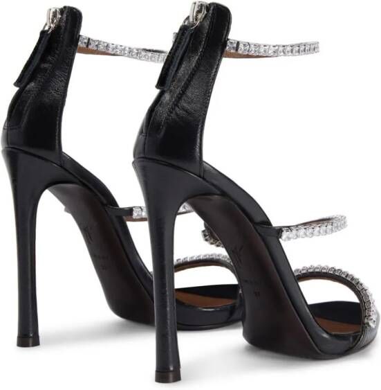 Giuseppe Zanotti Harmony 80mm crystal-embellished sandals Black