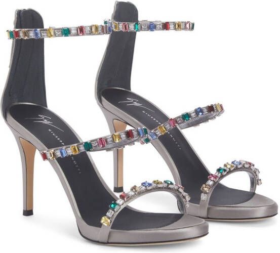 Giuseppe Zanotti Harmony Diamond 100mm sandals Grey