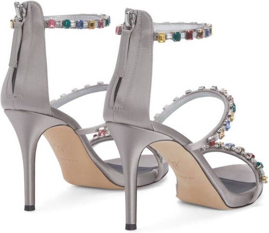 Giuseppe Zanotti Harmony Diamond 100mm sandals Grey