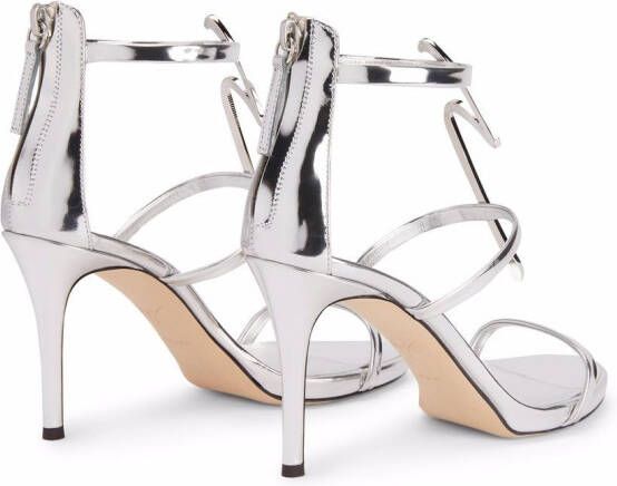 Giuseppe Zanotti Harmony G leather sandals Silver