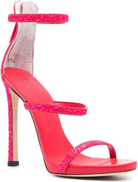 Giuseppe Zanotti Harmony glitter-detail heeled sandals Pink