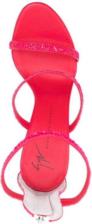 Giuseppe Zanotti Harmony glitter-detail heeled sandals Pink