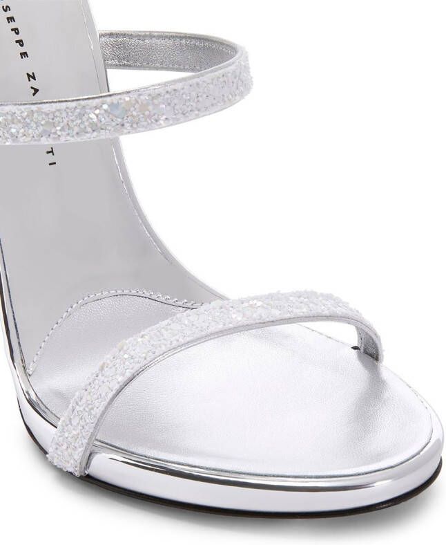 Giuseppe Zanotti Harmony glitter strappy sandals Silver