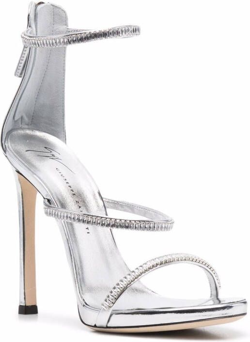 Giuseppe Zanotti Harmony jewelled sandals Silver